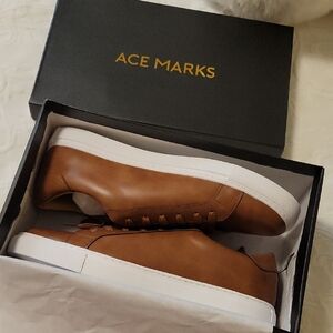 Ace Marks Brett Cognac Open Lace Dress Sneaker | Men’s 13 D | New in Box